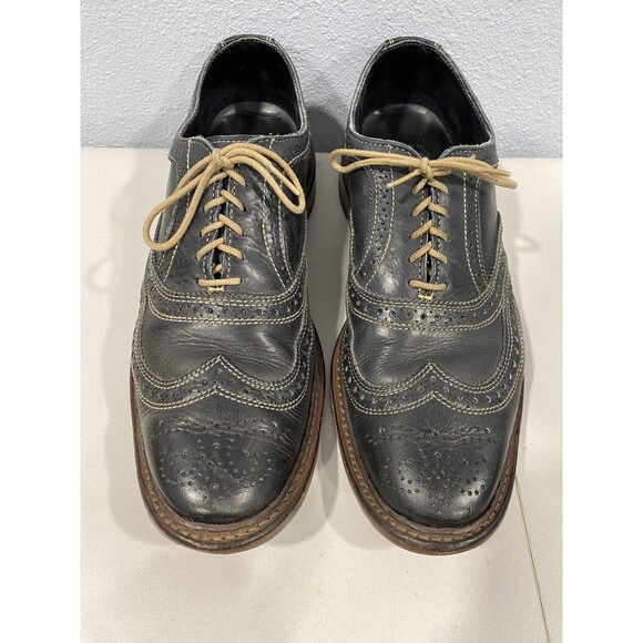 Allen Edmonds Shoes Mens Size 10.5 Black Neumok Wingtip Brogue Oxford Made USA main image 9